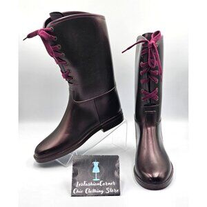 Naot Women's Burgundy Sporty Dafna Lace Up Outdoors Rain Boots Size 9 3005